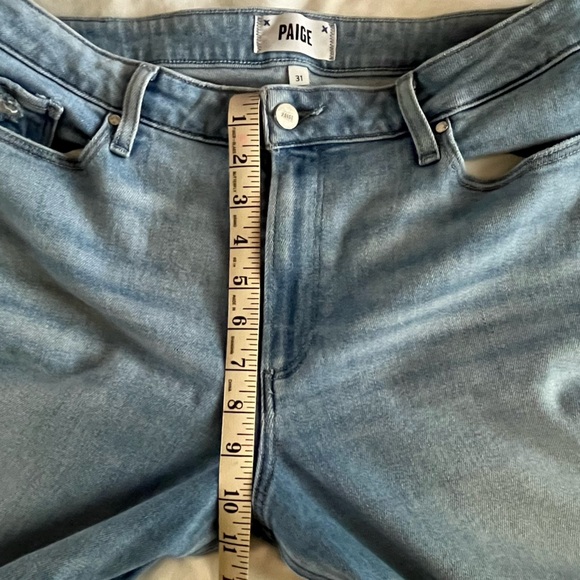 Paige Nellie Jeans Fringe Edge Flare Leg Light Wash Size 31 - Picture 5 of 12